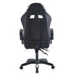 Ergonomic Gaming Chair CR-M2 All Black Front View with Gold Wolf Emblem Embroidery - ArtisanSA