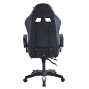 Ergonomic Gaming Chair CR-M2 All Black Front View with Gold Wolf Emblem Embroidery - ArtisanSA
