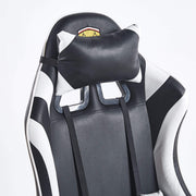 Ergonomic Gaming Chair CR-M2 Black and White Close-up of Headrest and Neck Pillow - ArtisanSA