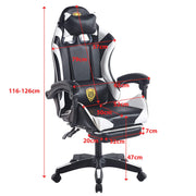 Ergonomic Gaming Chair CR-M2 All Black Detailed Product Dimensions and Size Chart - ArtisanSA