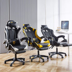 Ergonomic Gaming Chair CR-M2 with Footrest Black Yellow Red - ArtisanSA