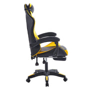 Ergonomic Gaming Chair CR-M2 Black and Yellow 45 Degree Side View Ergonomic Design - ArtisanSA