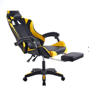 Ergonomic Gaming Chair CR-M2 Black and Yellow 180 Degree Recline with Retractable Footrest - ArtisanSA