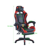 Ergonomic Gaming Chair with Footrest & 180° Recline