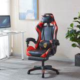 Ergonomic Gaming Chair with Footrest & 180° Recline