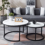 Nesting Coffee Table CT-002 White Metal Frame Table - ArtisanSA