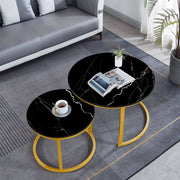 Nesting Coffee Table CT-002 Black Gold Space Saving - ArtisanSA