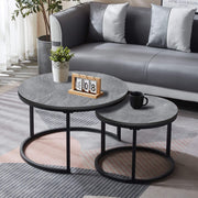Nesting Coffee Table CT-002 Black Marble Luxury Style - ArtisanSA