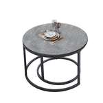 Nesting Coffee Table CT-002 Black Marble & Gold Frame - ArtisanSA