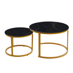 Nesting Coffee Table CT-002 Black Marble & Gold - ArtisanSA