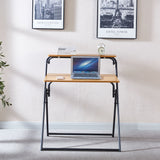 Foldable Teak Wood Computer Desk  H06