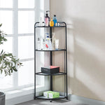Black metal shelf with various items against a neutral wall | Artisansa SA