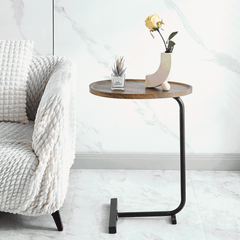 Brown Wooden Side Table OT2130 in room setting1
