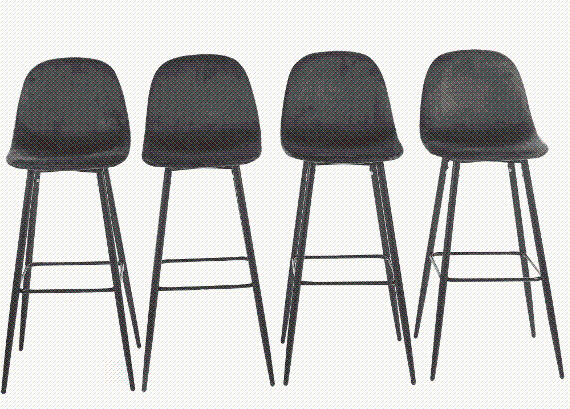 Della Velvet Bar Stool 4-in-1 box set CR-BC0288