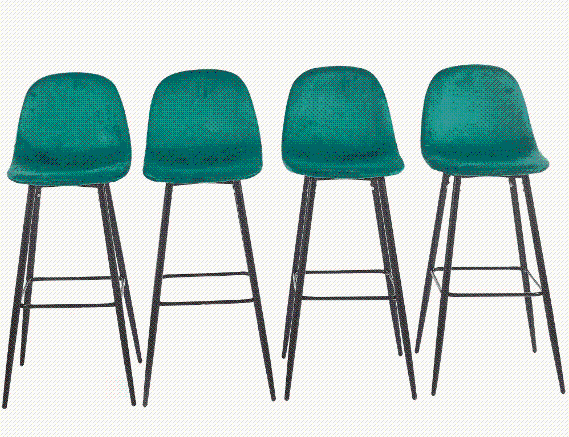 Della Velvet Bar Stool 4-in-1 box set CR-BC0287
