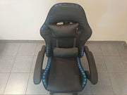 LED Light Gaming Chair with ergonomic design and adjustable headrest in demo stock condition.