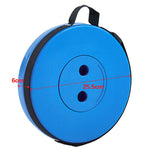 Blue circular object with measurement details - retractable telescopic foot stool KJ-01 component | Artisansa SA