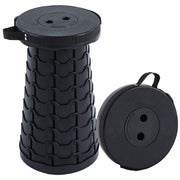 Black retractable telescopic foot stool KJ-01 with textured surface and carrying handle on white background | Artisansa SA