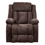 Electric Power Lift Recliner chair in dark brown upholstery for ultimate comfort and support.