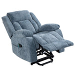 Electric Power Lift Recliner Chair with Massage KJ-8819 in plush gray fabric, providing ultimate comfort and support.