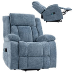 Electric Power Lift Recliner featuring a soft fabric finish and reclining function for ultimate comfort.