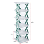 Tiered Shoe Rack Stand Organizer KJZ3192 6-Tier Height 81.5cm - ArtisanSA