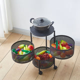 3-5 Tier Round Storage Cart SF-103 SF-104 SF-104-5