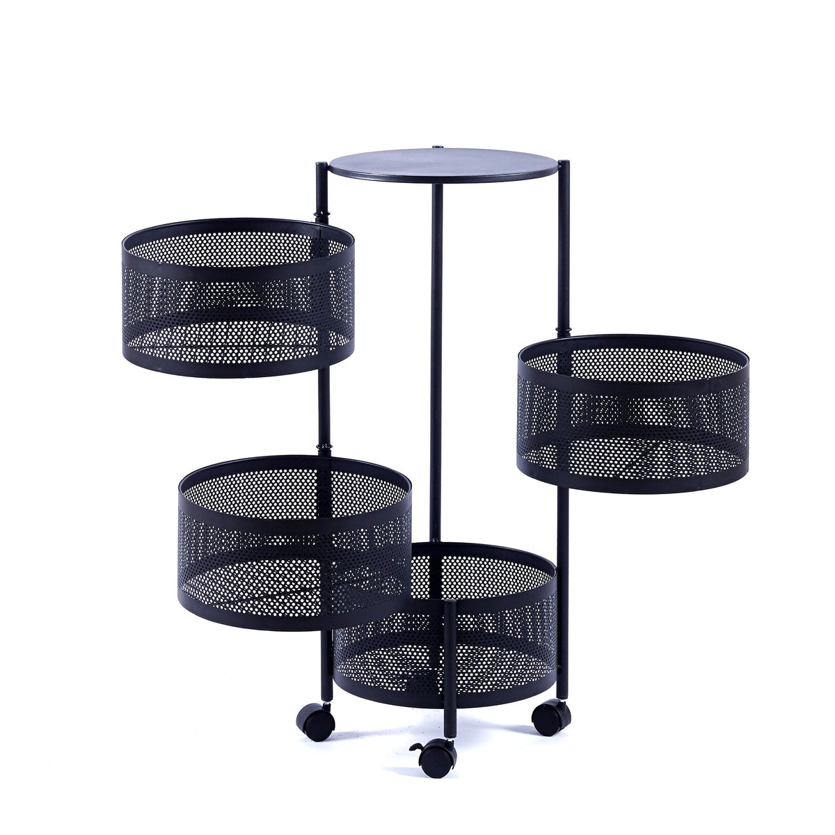 3-5 Tier Round Storage Cart SF-103 SF-104 SF-104-5