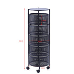 Round storage trolley available in multiple tiers and sizes