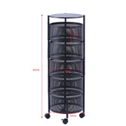Round storage trolley available in multiple tiers and sizes
