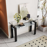 Two-Tier Rectangular Glass Coffee Table 120cm – product image 7