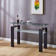 Two Tier Rectangular Glass Coffee Table A102