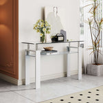 Two-Tier Rectangular Glass Coffee Table 120cm – product image 16