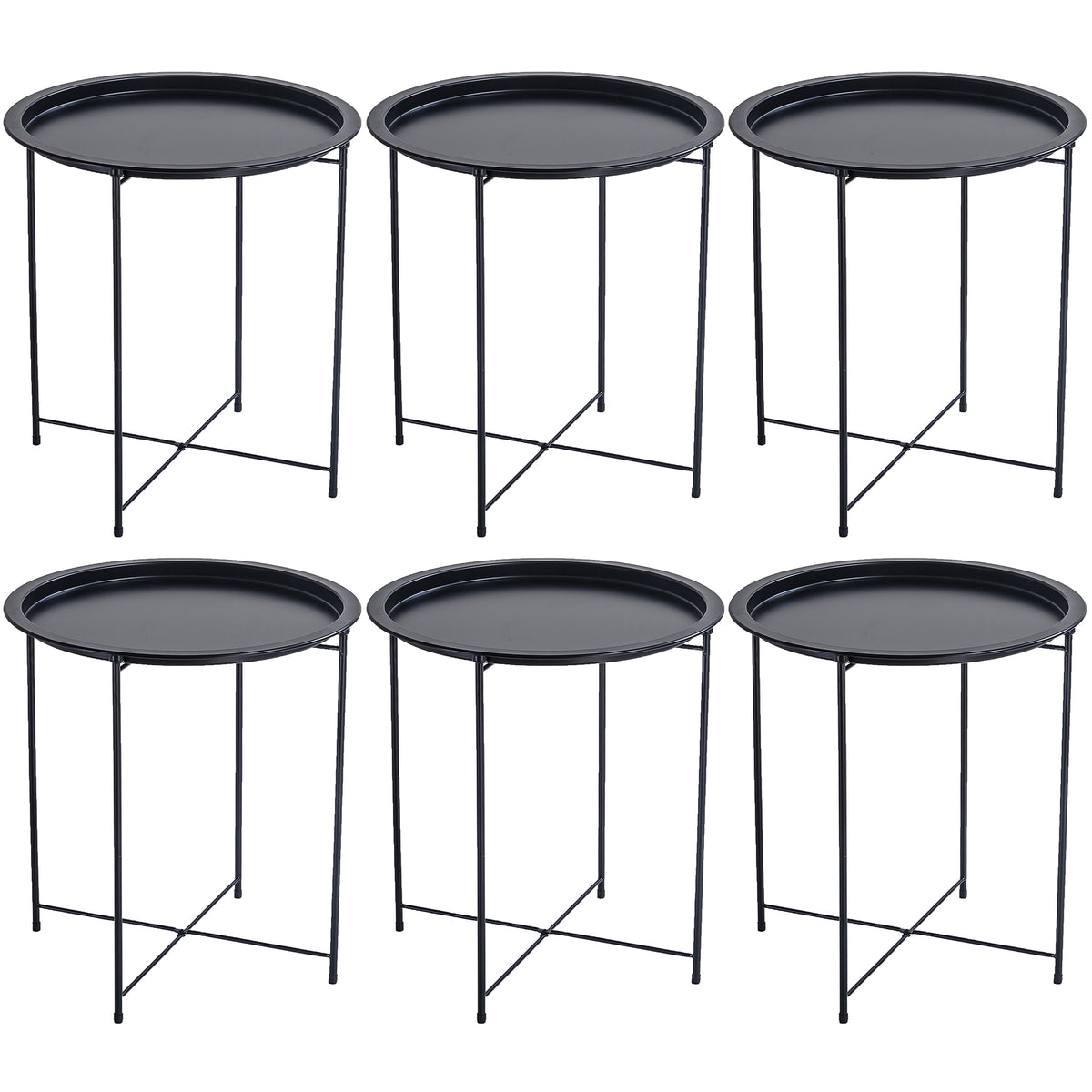 6-Piece Steel Side/End Table Set - Versatile Coffee Tables TT01