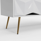 Victoria White and Gold Plasma TV Stand TV-A18