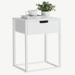Iron Frame Nightstand with Drawer OT-2107 featuring a built-in drawer and modern design for versatile decor.
