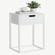 Iron Frame Nightstand with Drawer OT-2107 featuring a built-in drawer and modern design for versatile decor.