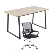 Multipurpose Computer Desk Combo showcasing a spacious 150cm desk and an ergonomic mesh chair for work and study.