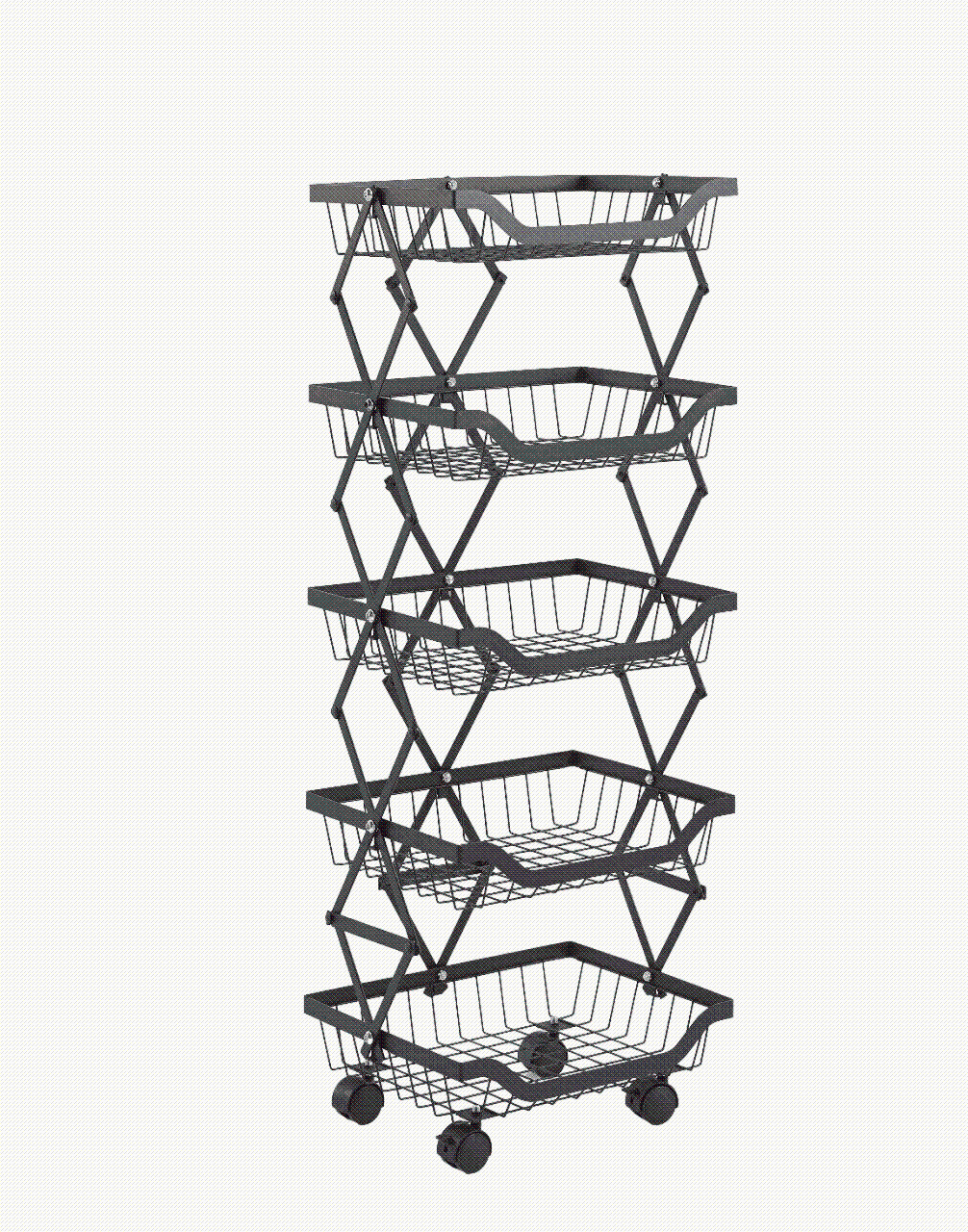 Collapsible Fruit Cart HL-1623 for easy storage and transportation4