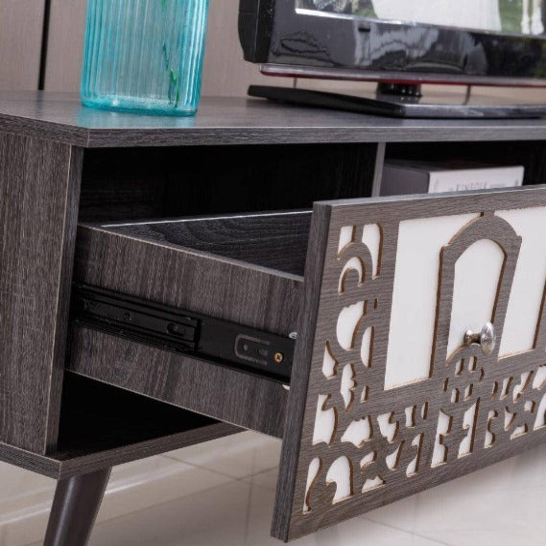 Rustic Modern Grey Wood TV Stand - TV-1031