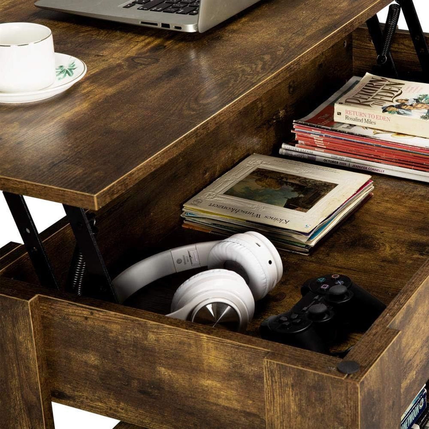 Coffee Table Lift Top Side Table CT-007 Antique wood