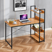120cm Computer Desk with Reversible Shelves and Hooks