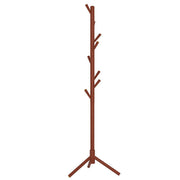 Wooden Coat Rack 8 Hooks Adjustable Stand