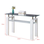 Two-Tier Rectangular Glass Coffee Table 120cm – product image 19