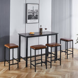 Bar Table Stool Set Home Dining Room Table Chairs KJT-3804