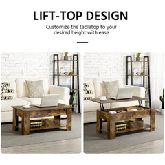 Coffee Table Lift Top Side Table CT-007 Antique wood