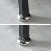 Fabric 8-Drawer Storage chest leg details showing adjustable feet in chrome finish for stability and style.