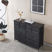 Fabric 8-Drawer Storage Chest OT-220 in a stylish home setting with decorative elements.