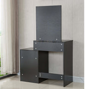 Black dressing table with mirror DR-12 against neutral wall | Artisansa SA