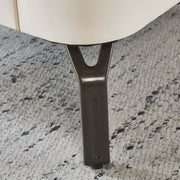 Nesting Coffee Table Set White Stone and Glass